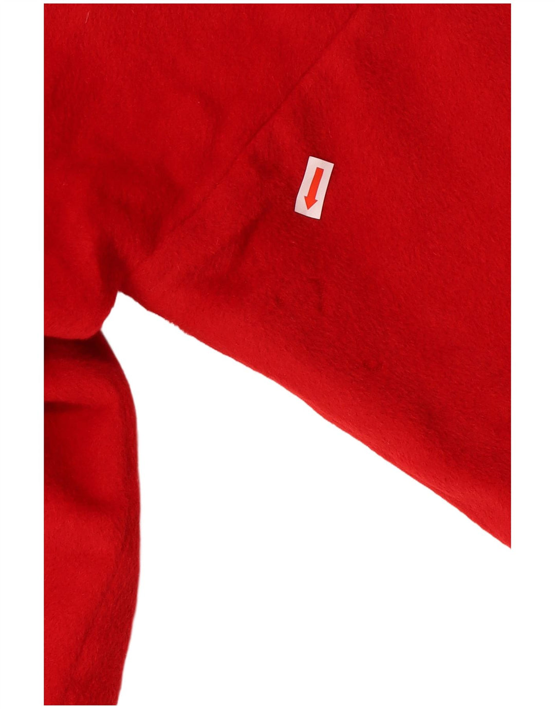 Jaeger Casaco feminino oversized com peito duplo Reino Unido 14 grande angorá vermelho