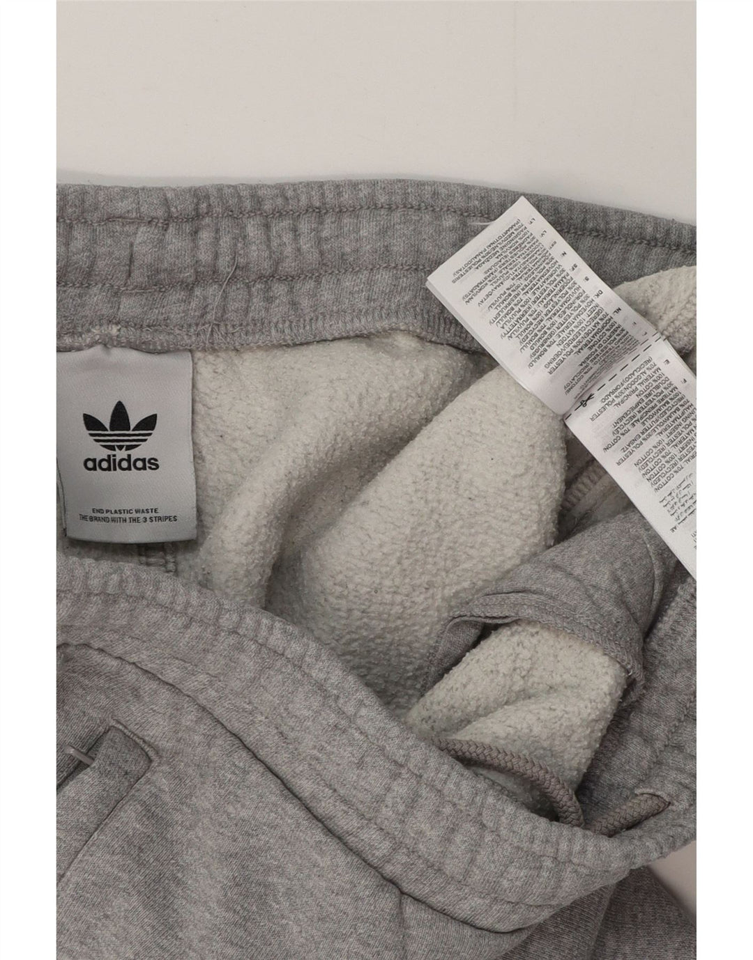 Shorts esportivos masculinos ADIDAS pequeno algodão manchado cinza