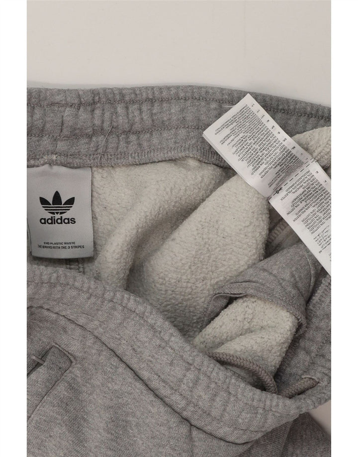 Shorts esportivos masculinos ADIDAS pequeno algodão manchado cinza