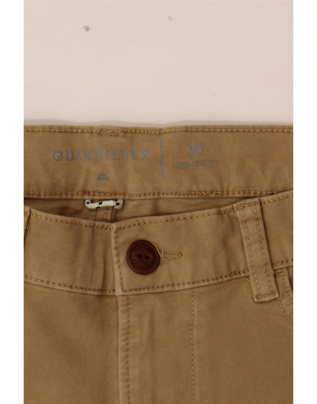 QUIKSILVER Mens Straight Casual Trousers W30 L31 Brown Cotton Vintage Quiksilver and Second-Hand Quiksilver from Messina Hembry 