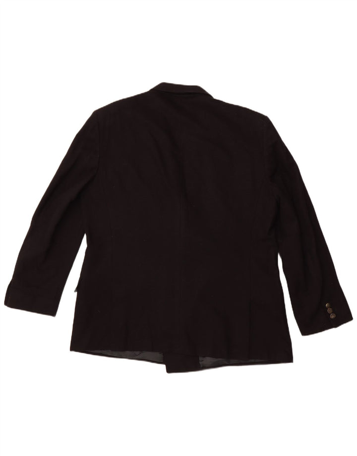 Jaqueta blazer masculina UNGARO com peito duplo Reino Unido 40 grande azul marinho