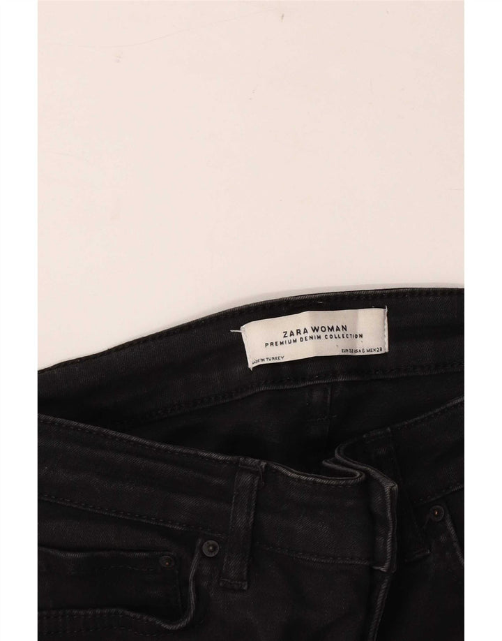 Zara Jeans feminino queimado EU 38 pequeno W28 L33 preto
