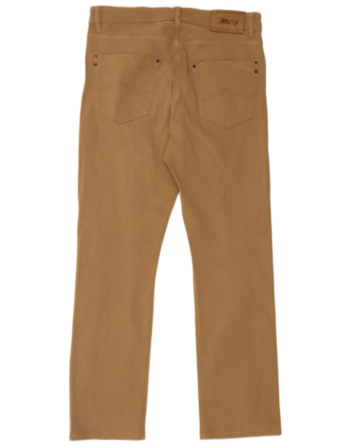 MARLBORO CLASSICS Calça masculina reta casual W33 L30 bege
