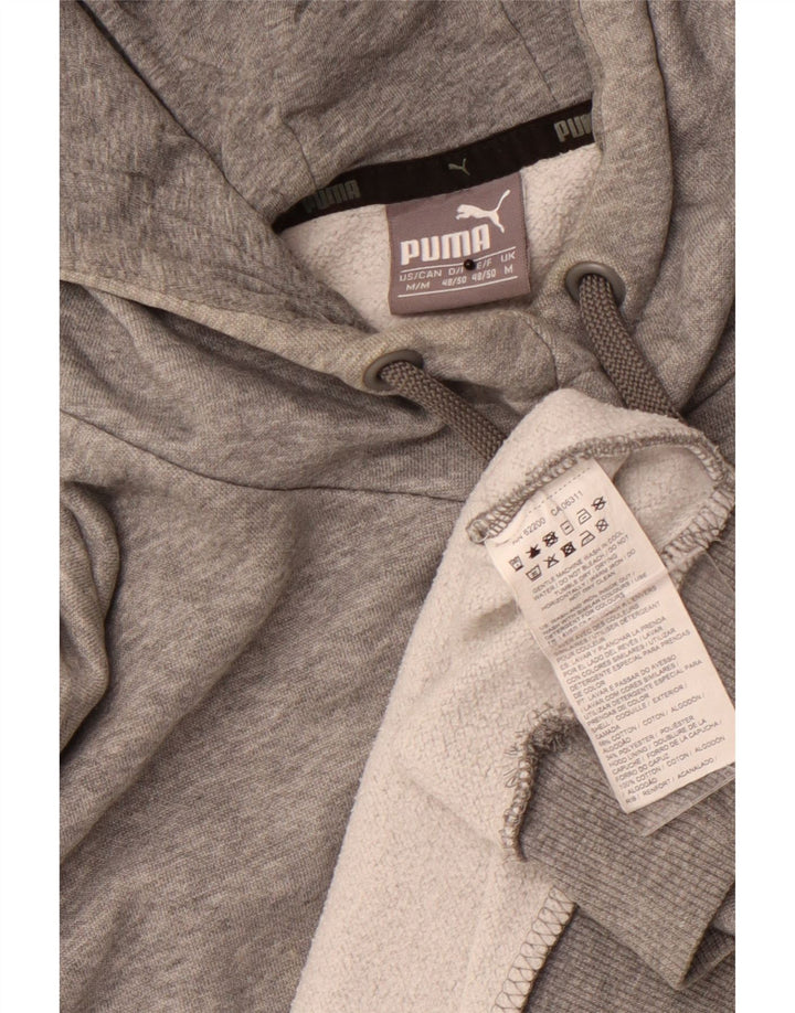 PUMA Mens Hoodie Jumper Médio Algodão Cinza