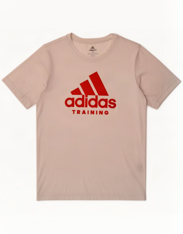 Adidas Mens Climalite Graphic T-Shirt Top Pequeno Poliéster Branco