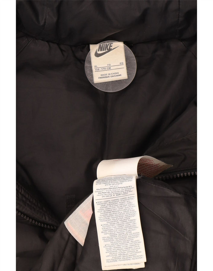 Jaqueta acolchoada com capuz Nike Boys 13-14 anos XL preto poliéster