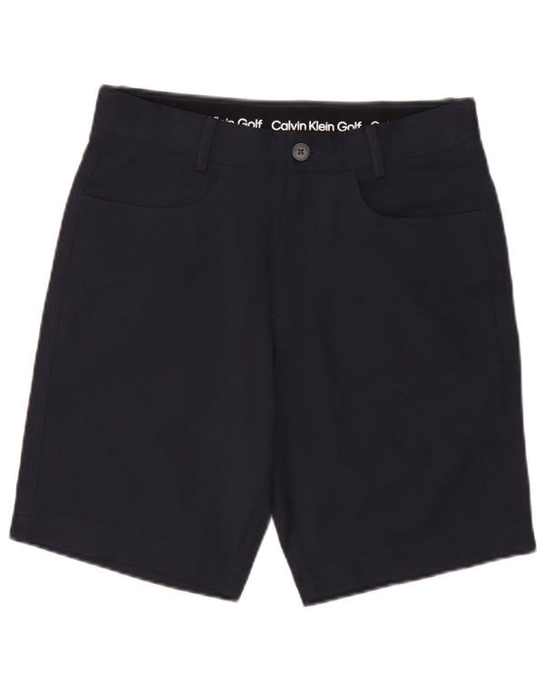 Shorts casuais masculinos Calvin Klein W30 poliéster azul marinho médio