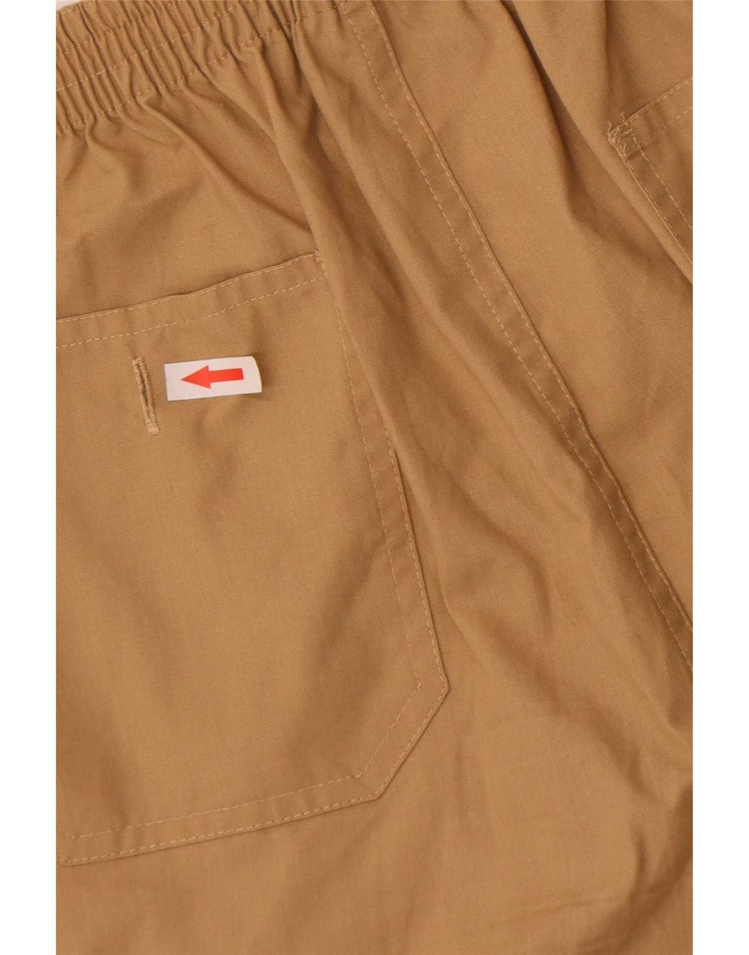 Leader Mens Casual Shorts W32 Poliéster Bege Médio