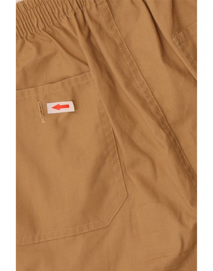 Leader Mens Casual Shorts W32 Poliéster Bege Médio