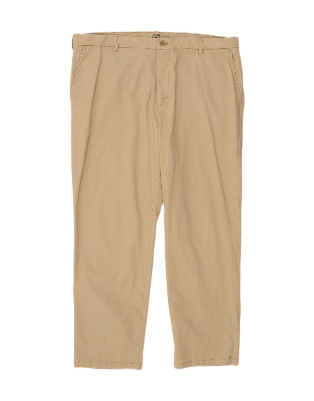 IZOD Mens Straight Chino Trousers W40 L30 Beige Cotton Vintage Izod and Second-Hand Izod from Messina Hembry 