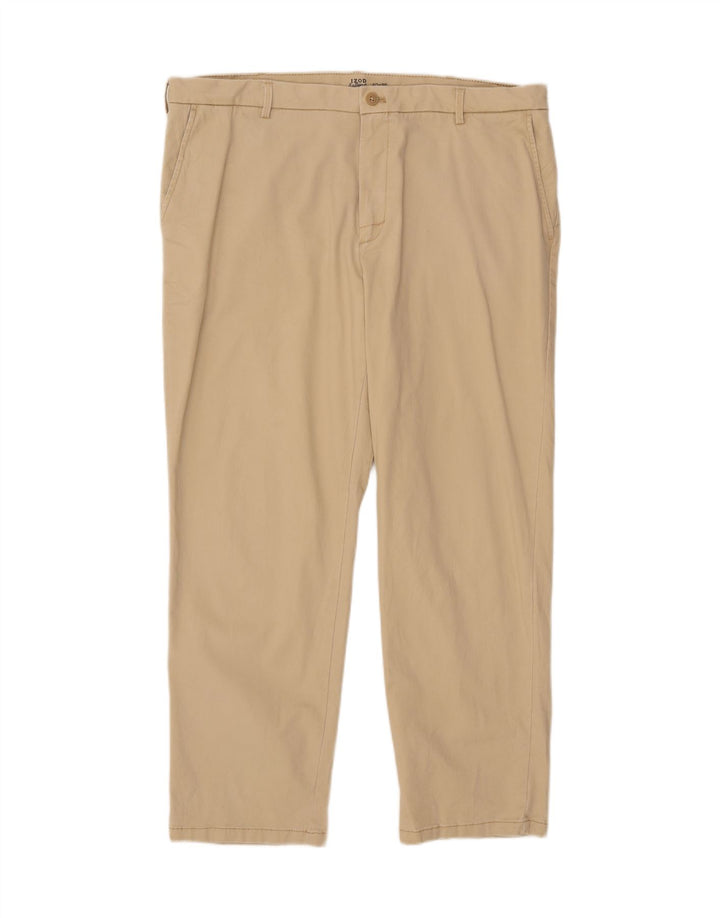 IZOD Mens Straight Chino Trousers W40 L30 Beige Cotton Vintage Izod and Second-Hand Izod from Messina Hembry 