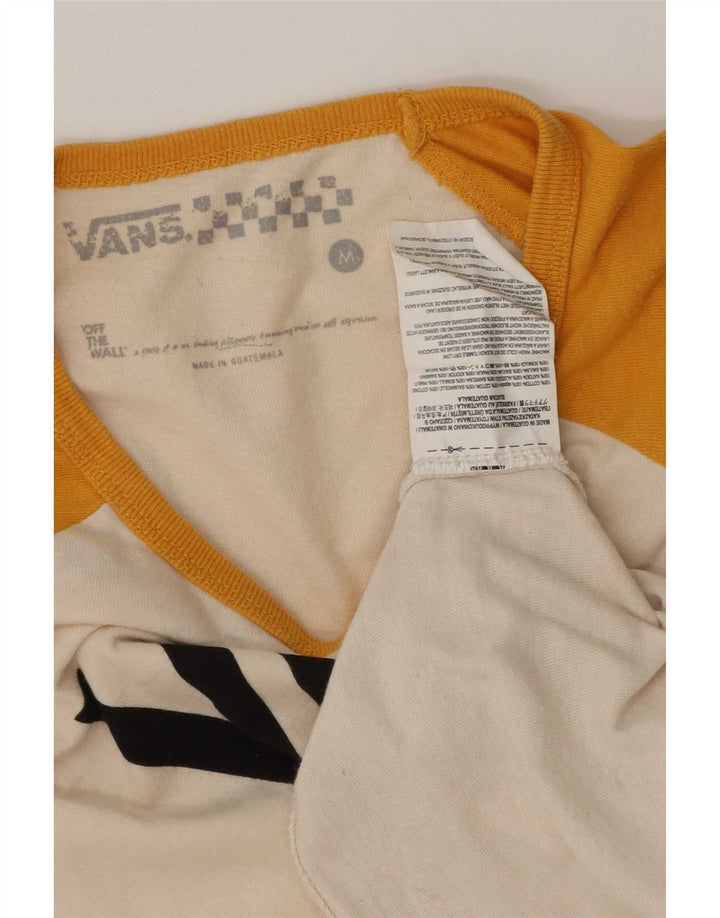 Vans Camiseta masculina gráfica Top médio branco colorblock algodão