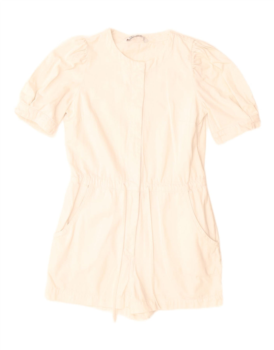 Macacão feminino Zara UK 10 pequeno algodão branco