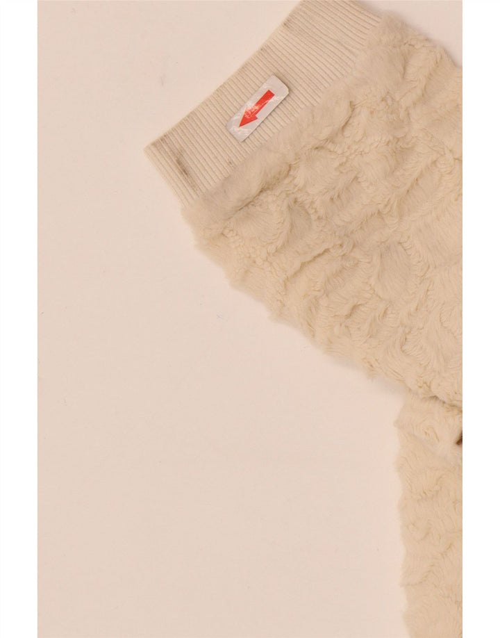 Zara Womens Fleece Jumper UK 12 Médio Off White Poliéster