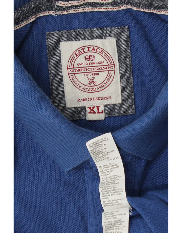 Camisa polo masculina Fat Face XL algodão azul