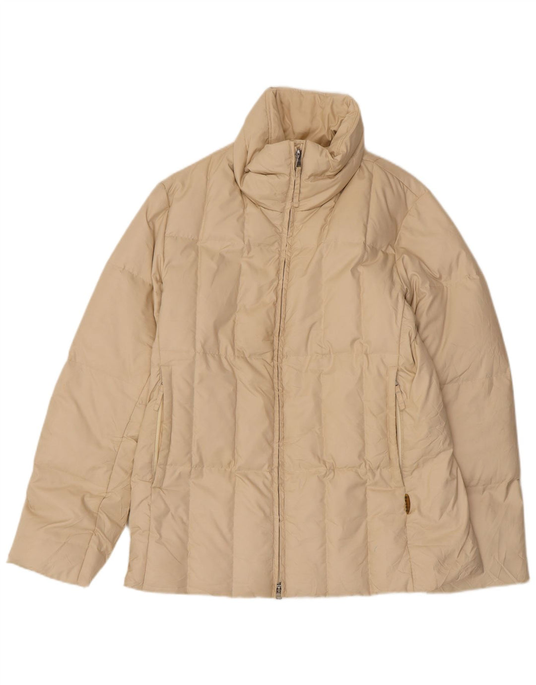BELFE Womens Padded Jacket UK 12 Medium Beige