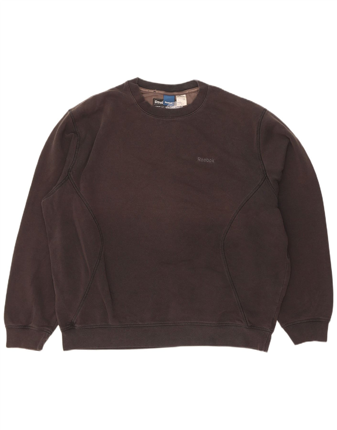 Reebok Mens Moletom Jumper XL Algodão Preto
