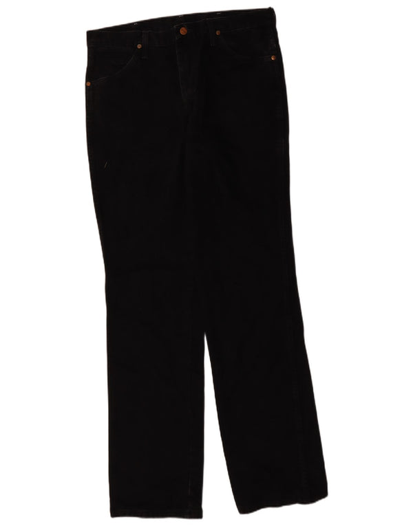 Wrangler Mens Straight Jeans W34 L34 Algodão Preto