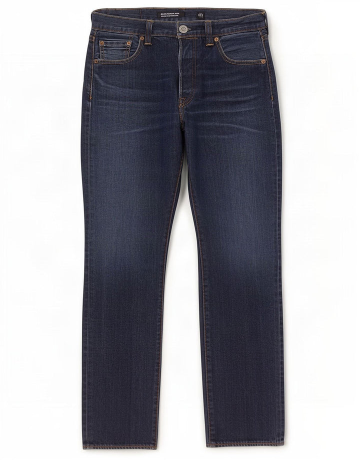 Levi's Masculino 501 Straight Jeans W30 L30 Azul Marinho Algodão