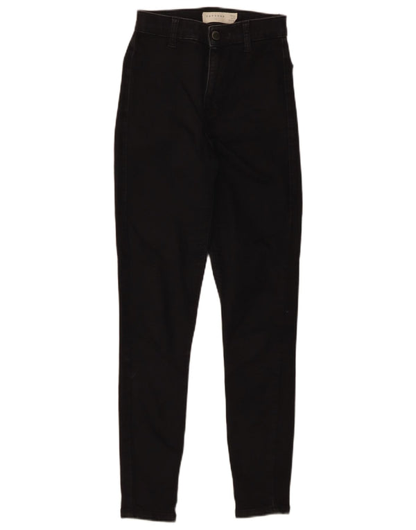 Topshop feminino Joni Skinny Jeans W25 L26 algodão preto