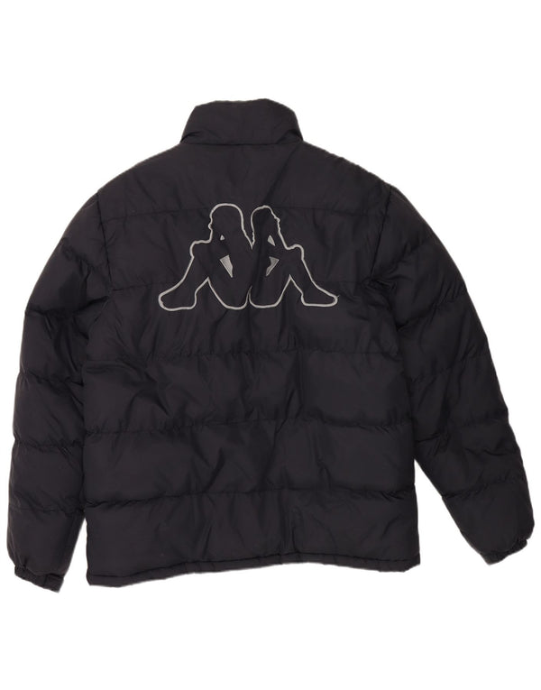 KAPPA Mens Graphic Padded Jacket UK 40 Large Navy Blue Polyester