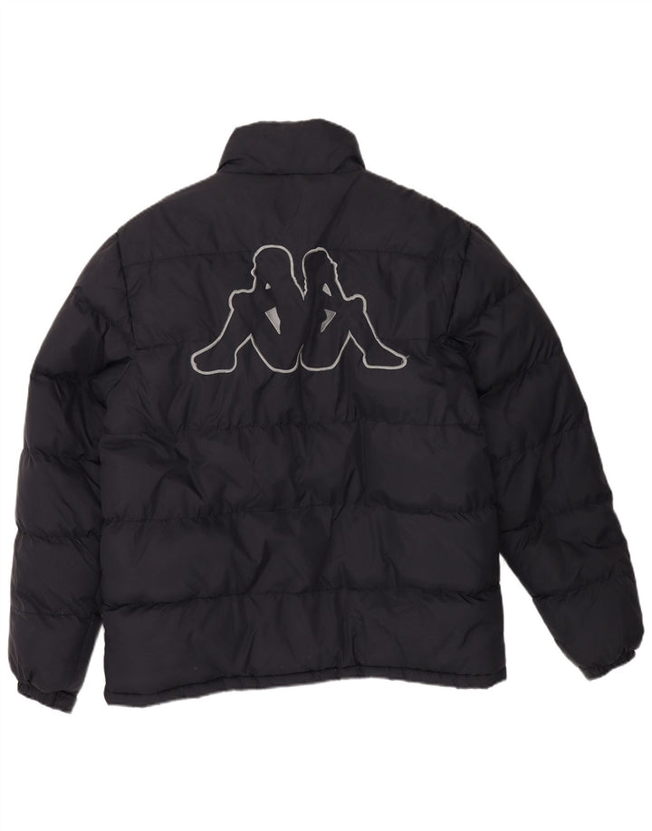 Jaqueta masculina acolchoada gráfica KAPPA UK 40 grande poliéster azul marinho