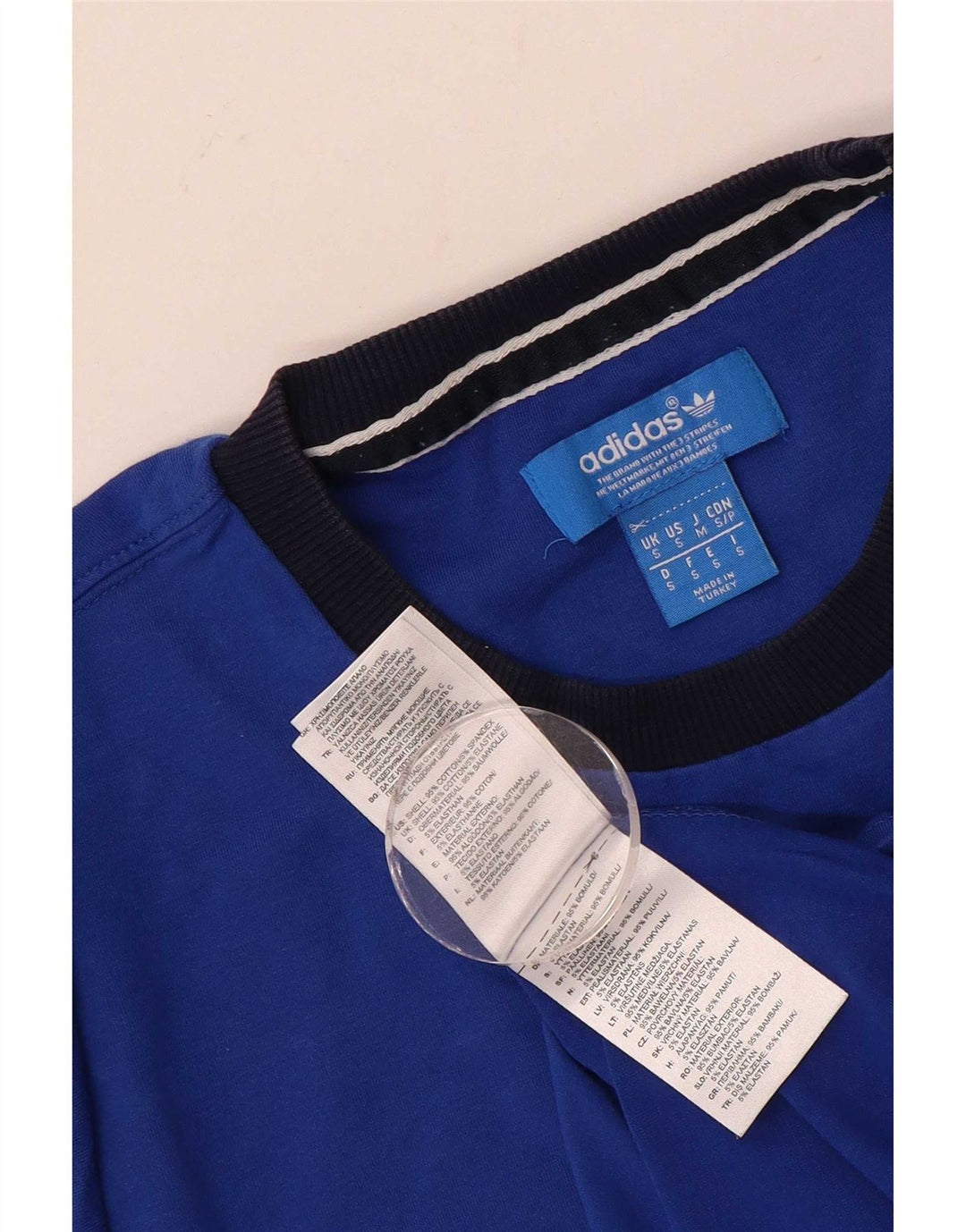 Camiseta Adidas Masculina Graphic Top Pequeno Algodão Azul