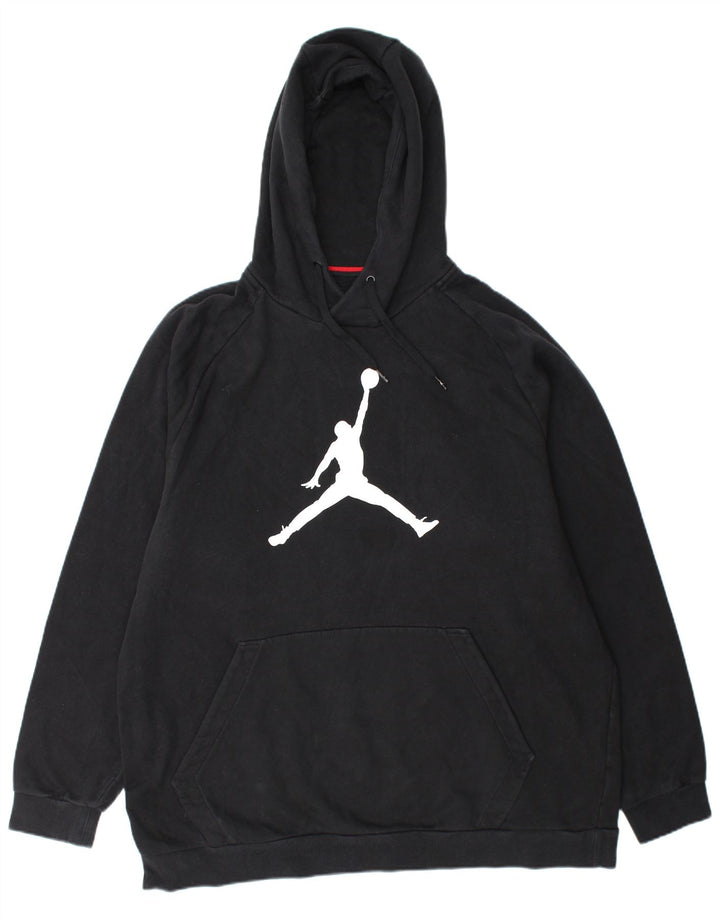 JORDAN moletom com capuz gráfico masculino 2XL algodão preto