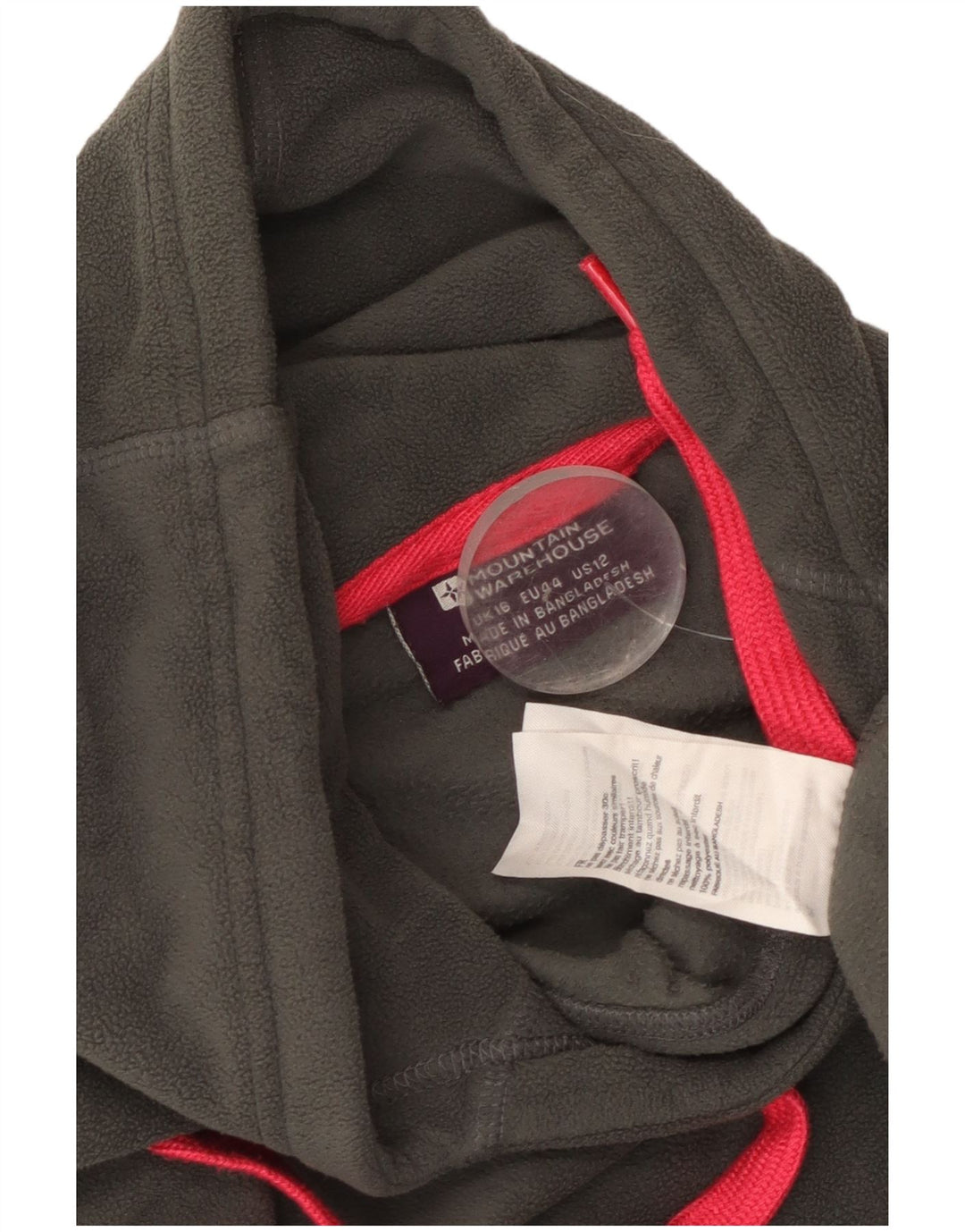 Mountain Warehouse Womens Hooded Fleece Jumper Reino Unido 16 Grande Poliéster Cinzento