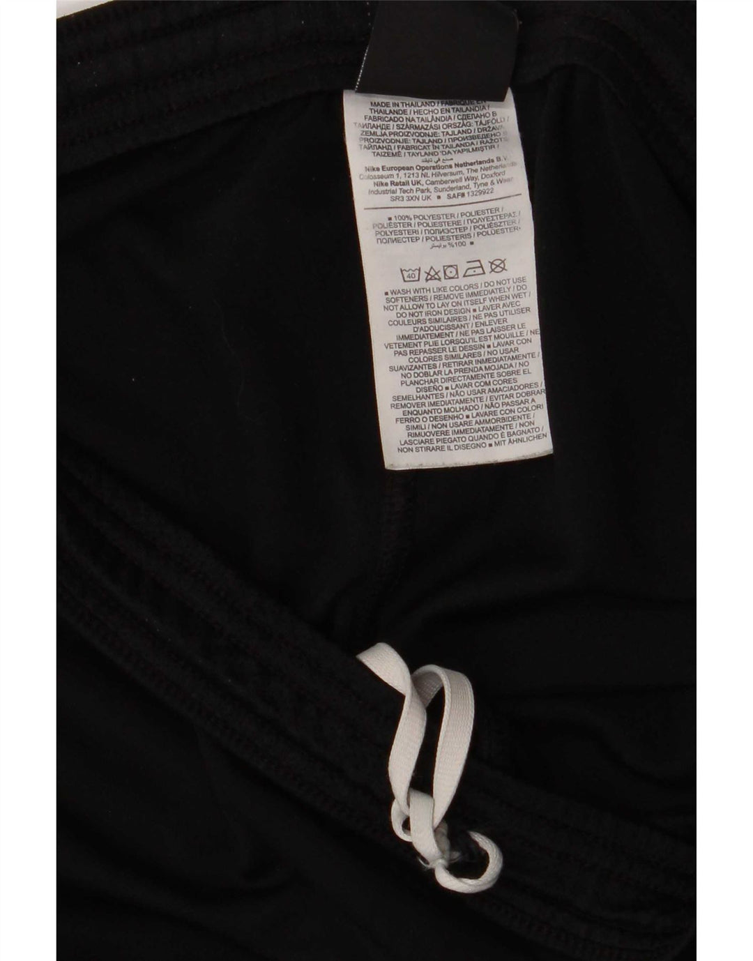 Calça de treino masculina Nike Joggers médio preto colorblock poliéster