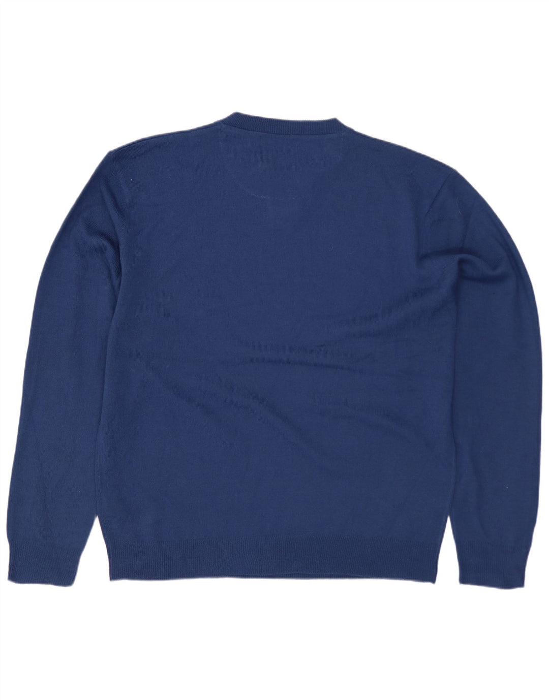 Suéter masculino Pierre Cardin com gola redonda e grande acrílico azul