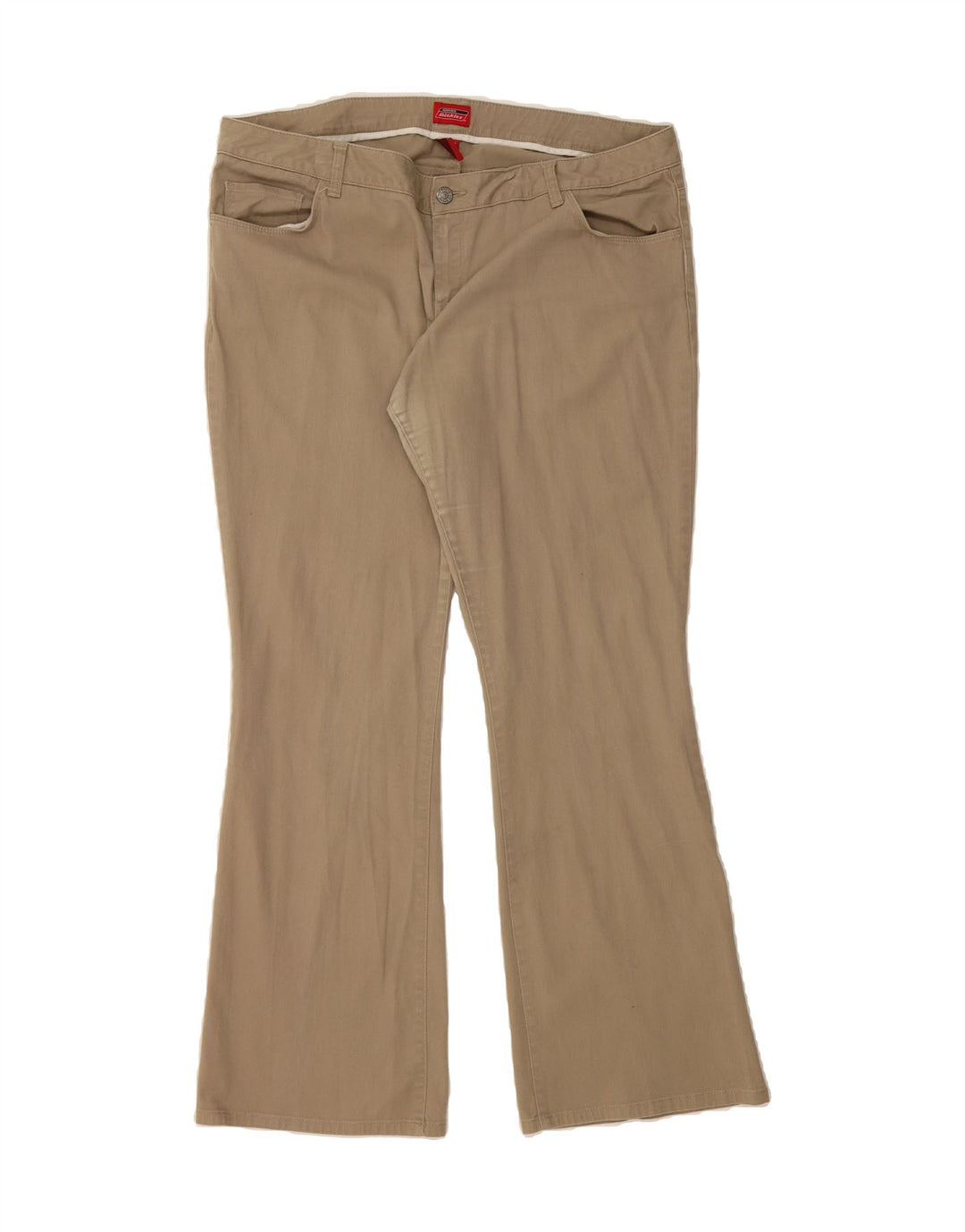 DICKIES Womens Bootcut Casual Trousers US 18 2XL W40 L32 Beige Cotton Vintage Dickies and Second-Hand Dickies from Messina Hembry 