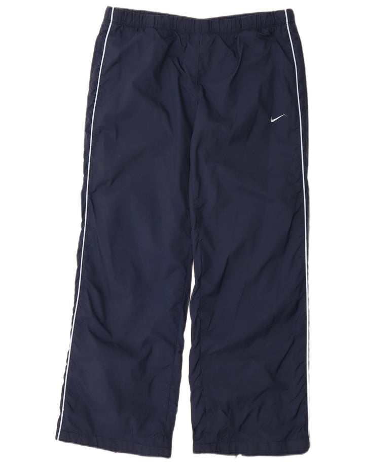 Calça de treino feminina NIKE UK 10/12 médio azul marinho nylon