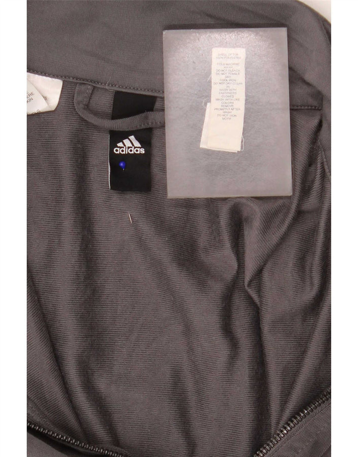 Adidas Mens Tracksuit Top Jacket Grande Cinza Poliéster