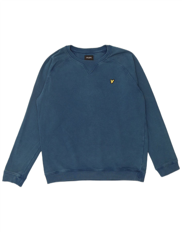 Moletom masculino LYLE & SCOTT 15-16 anos azul marinho algodão