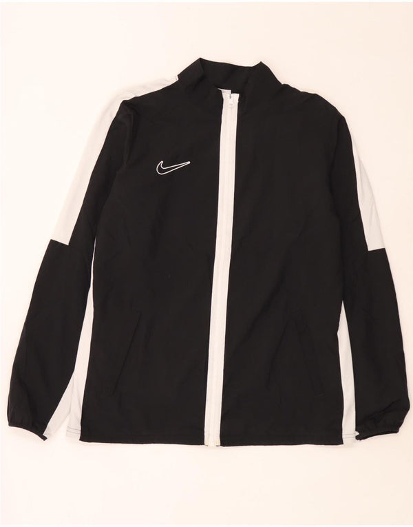 Nike Mens Dri Fit Tracksuit Top Jaqueta Grande Preto Colorblock Poliéster