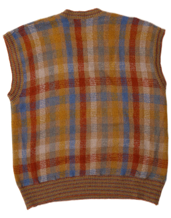 Colete masculino vintage regata grande xadrez multicolorido