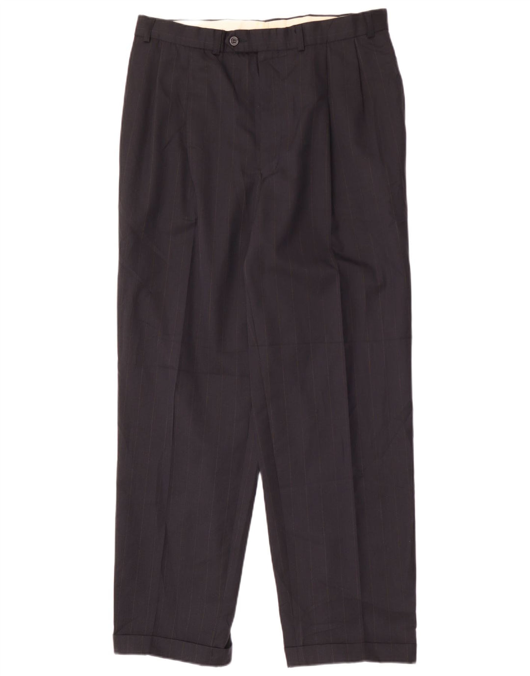 Calça masculina Marks & Spencer Pegged Suit W36 L31 azul marinho poliéster