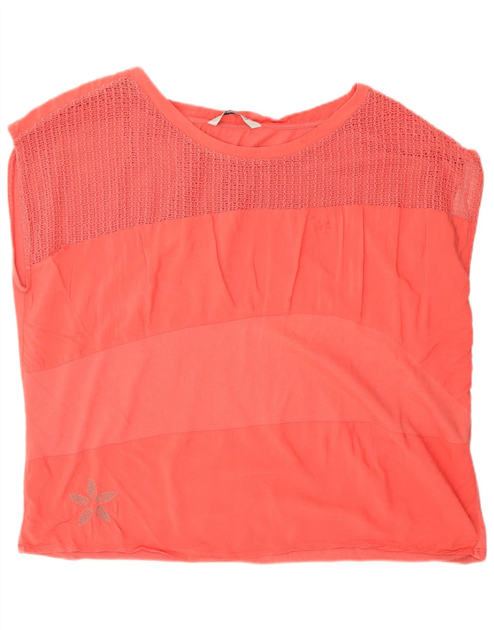 Blusa feminina Desigual Top UK 20 2XL algodão rosa