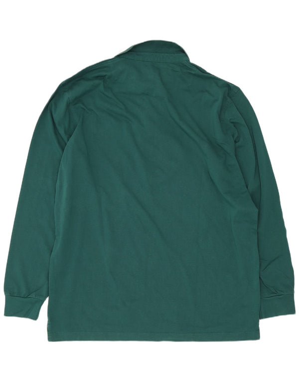 Camisa polo masculina de manga comprida regular Fit Harmont & Blaine 3XL algodão verde