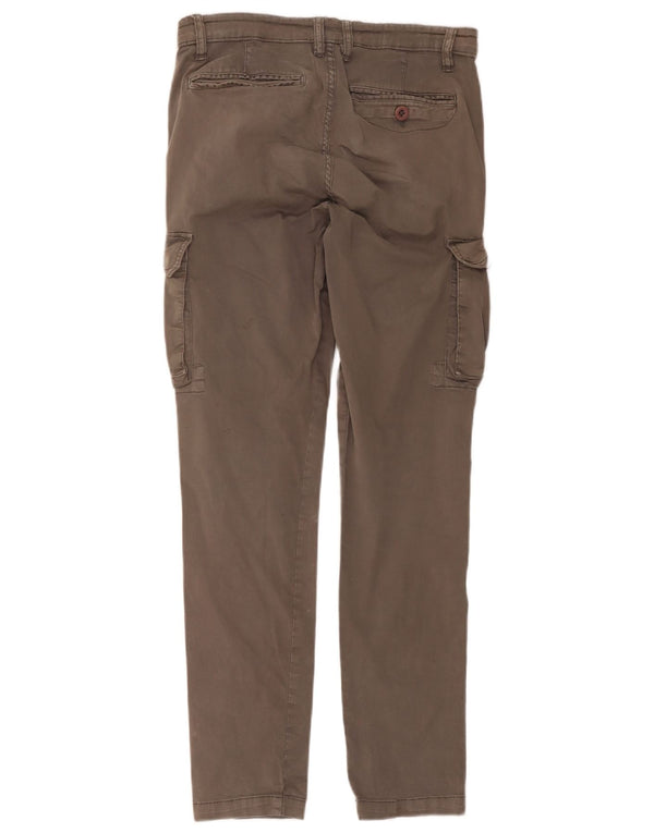 Calça cargo masculina cônica Scorpion Bay W30 L29 algodão marrom