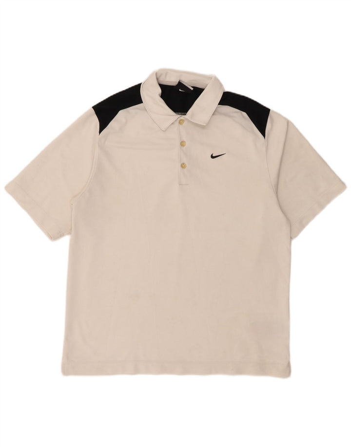 Camisa polo masculina Nike UK 38/41 médio branco colorblock poliéster