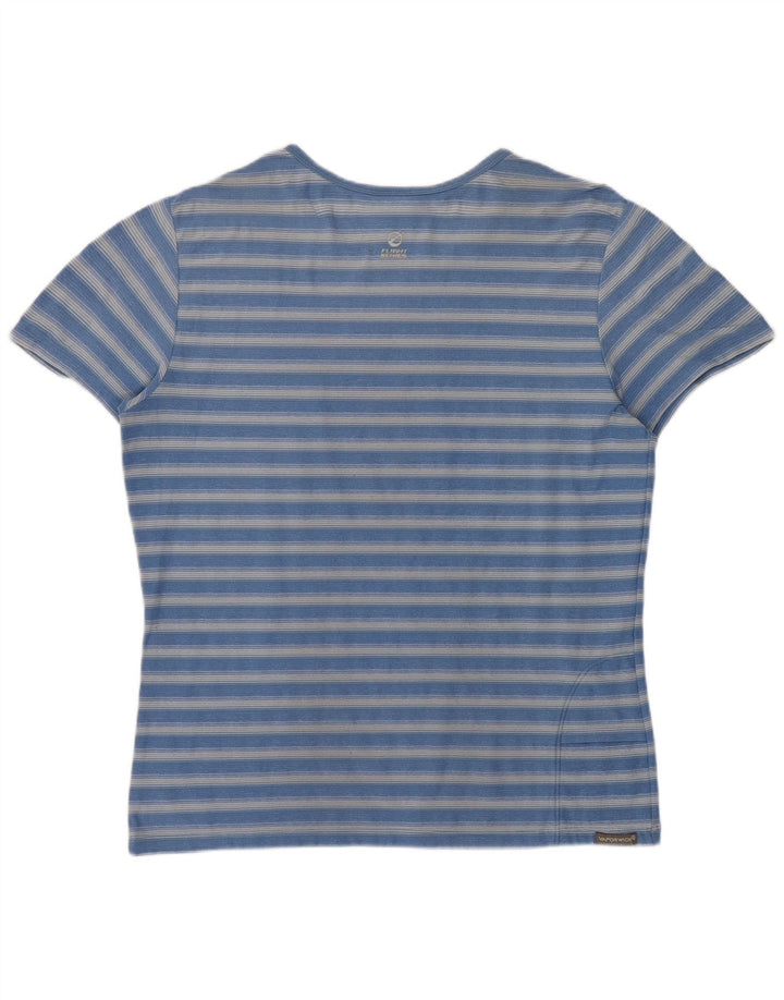 Camiseta feminina The North Face UK 16 grande poliéster listrado azul