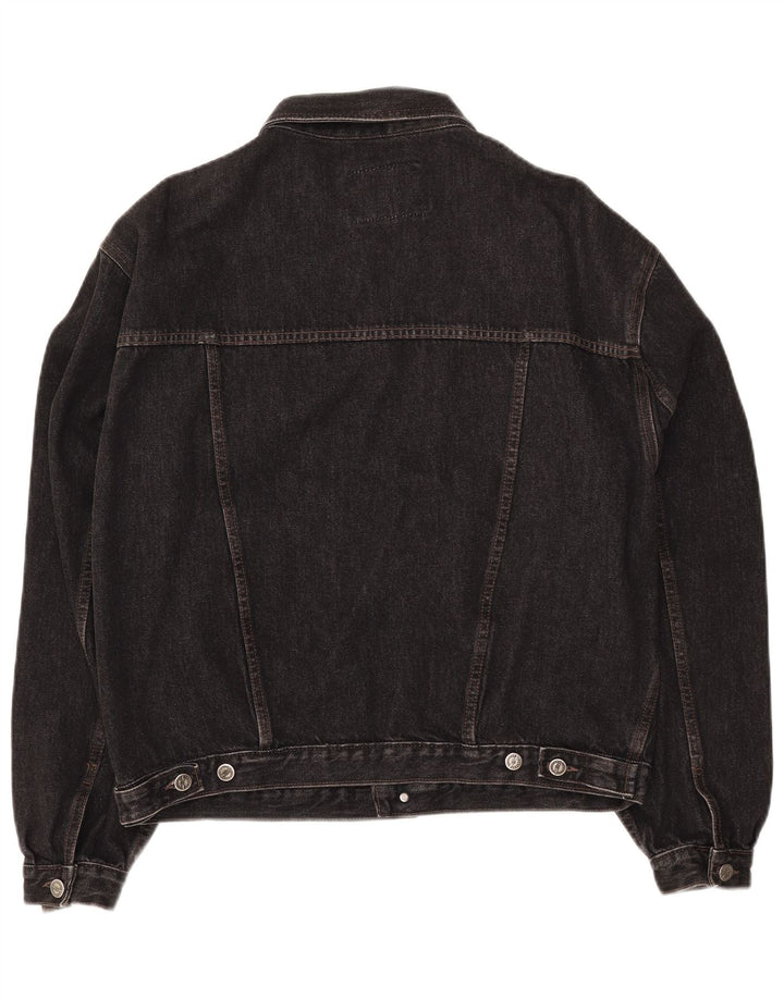 Jaqueta jeans masculina vintage UK 42 XL preta