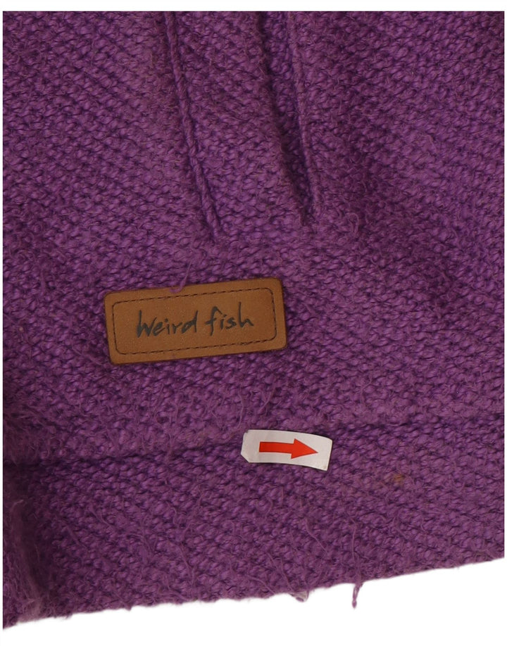 Suéter Cardigan Feminino Weird Fish Reino Unido 16 Grande Algodão Roxo