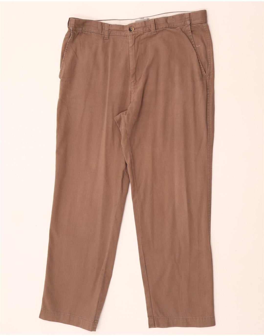 Calça Chino Masculina Marks & Spencer Regular Fit W36 L29 Algodão Marrom