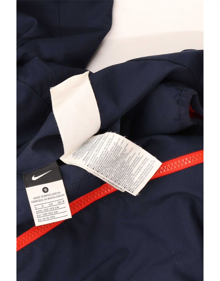 Nike Boys com capuz reversível jaqueta bomber 8-9 anos pequeno azul marinho