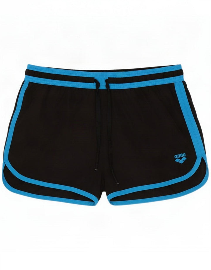 Shorts esportivos femininos Arena UK 10 Pequeno poliéster preto