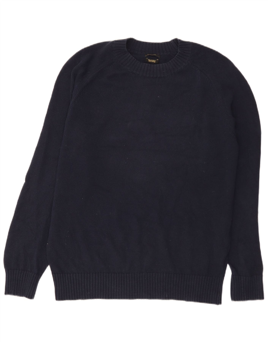 Suéter masculino Massimo Dutti com gola redonda, azul marinho médio