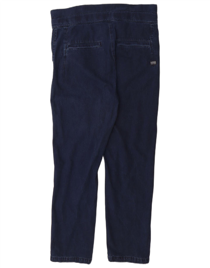 Calça chino feminina G-STAR W30 L30 algodão azul marinho